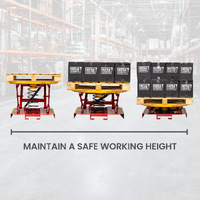 Powder Coated Spring Pallet Elevator with Pallet Truck Base