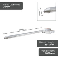 Roll Prong 70mm diameter x 2800mm