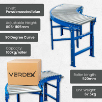 90 Deg Curve Conveyor Kit with Steel Rollers - 600mm wide