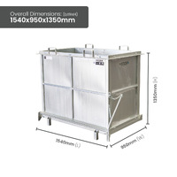 1500L Drop Bottom Bin (solid sides)