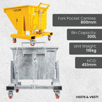 Forklift Tipping Bins - 150L, 300L