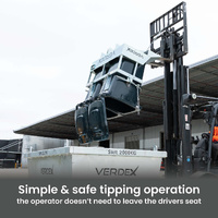 Double Wheelie Bin Tipper Forklift Attachment