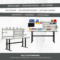 Electric Height-Adjustable Workbenches (2400x900mm)