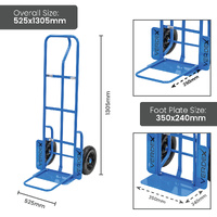 ‘P’ Handle Trolley with extended Foot (Flat free wheels)
