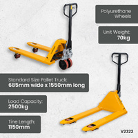 2500kg Powdercoated Pallet Trucks