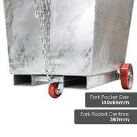 Forklift Tipping Bins - 350L, 460L