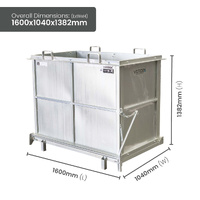 1500L Drop Bottom Bin (solid sides)
