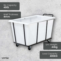 Plastic Bin Trolleys - White
