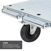 Transport Trolley with Storage Tray (Polyurethane Castors)