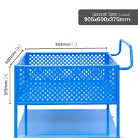 2 Tier Steel Half Height Single Basket Trolley
