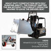 Forklift Tipping Bins - 950L, 1250L, 1850L