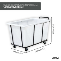Plastic Bin Trolleys - White