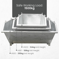 Forklift Tipping Bins - 950L, 1250L, 1850L
