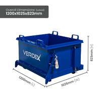 500L Drop Bottom Bin (Solid Sides)