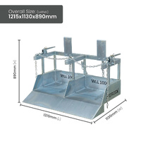 Double Wheelie Bin Tipper Forklift Attachment