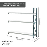 Heavy Duty Steel Longspan Shelving (450mm Deep)