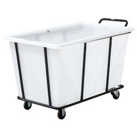 400L Plastic Bin Trolley - White (Includes Bin)
