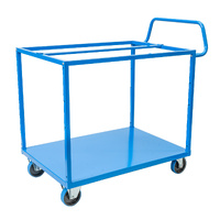 2 Tier Steel Tub Trolley