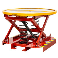 Powder Coated Spring Pallet Elevator with Pallet Truck Base