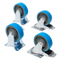 Lockable Castor Kit to Suit (Includes 4 castors with brakes)