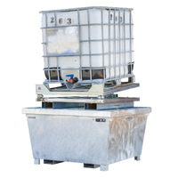 Galvanised IBC Bin with Decanting Frame