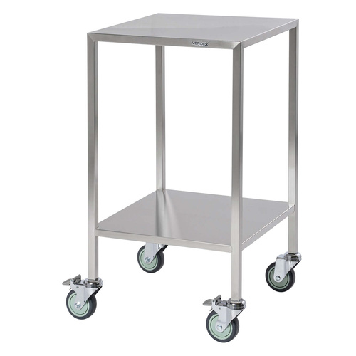 Single Stainless Steel Instrument Trolley (No rail on top)